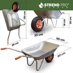 Wheelbarrow EcoLoad, galvanized, 65 lit. tray, (disassembled)