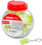 Vízmérték Strend Pro, MINI, libella, medál, kulcstartó, dobozban, 40x15x15 mm, Sellbox 60 db