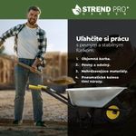 Wheelbarrow Strend Pro Premium Fortis BLACK ES, PN inflatable wheel, Zn, 85 lit, max. 250 kg (disman