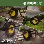 Talicska Strend Pro Premium Fortis BLACK ES, kerék PN felfújható, Zn, 85 liter, max. 250kg (szétszer