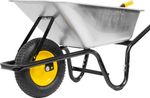 Wheelbarrow Strend Pro Premium Fortis BLACK ES, PN pneumatic wheel, Zn, 85 lit, max. 250kg (disassem