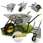 Wheelbarrow Strend Pro Premium Fortis BLACK ES, PN pneumatic wheel, Zn, 85 lit, max. 250kg (disassem