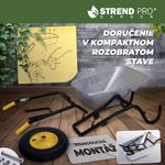 Talicska Strend Pro Premium Fortis BLACK ES, kerék PN felfújható, Zn, 85 liter, max. 250kg (szétszer