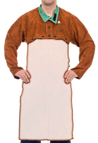 Bolero Weldas 44-7800, Lava Brown™, 136cm, c. XXL, zvaracske, na ramena+rukav