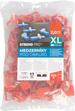 Távtartó XL Strend Pro, szintező, csempe alá, 2.0 mm, 13-22 mm, csomag 100 db, műanyag, sötétvörös