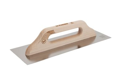 Trowel Kubala WOOD LINE 5407, stainless steel, smooth, wooden handle, blade 0.7mm, 130x480mm
