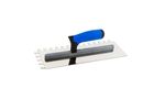 Trowel Kubala 0258, stainless steel, notch 12x16, 130x355mm