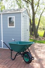 Wheelbarrow Greenlawn Junior, 100 lit., plastic, garden, with pneumatic wheel, (disassembled)