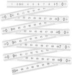 Measuring PVC folding rule 1m Strend Pro, white