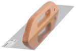 Trowel Strend Pro Premium, HardWood, wooden handle, 380x130 mm, straight, 0.7 mm, stainless steel