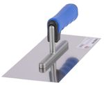 Trowel Strend Pro Premium, BLUE SoftTouch, 270x130 mm, straight, stainless steel