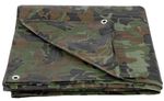 Tarpaulin Khaki 8x12 m, 80 g/m2, covering, olive/camouflage, with grommets