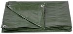 Tarpaulin Light 8x12 m, 65 g/m2, covering, green, with grommets