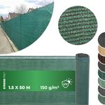 Árnyékoló háló POPULAR.NET, 1,5x50 m, HDPE, UV, 150 g/m2, 90% zöld