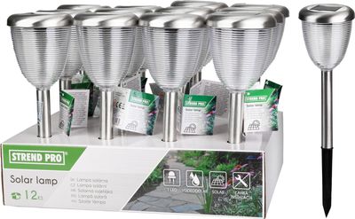 Lampa Strend Pro Baham, 38 cm, solárna, 1xLED, AA, Sellbox 12 ks
