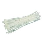 Kábelkötegelő Strend Pro CT66BW, 200x3,6 mm, 50 db, fehér, nylon, rögzítő