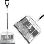 Snow Shovel ALUMAX S, 500x375/1505 mm, with handle, snow pusher, rubber strip, aluminum handle, mixe