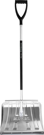 Odhrňovač ALUMAX S, 500x375/1505 mm, lopata na sneh, s držadlom, odhŕňač, gumová lišta, ALU násada, mix farieb, ZMONTOVANÝ