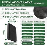 Kerti textília B1303, 3,2x5 m, nem szőtt, 50 g/m, 3% UV, fekete