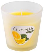 Gyertya Citronella CG144, rovarriasztó, üvegpohárban, 80 g, 80x70 mm