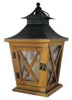 Lantern MagicHome LW8680, 19x19x36 cm, LED, 3xAA, wood