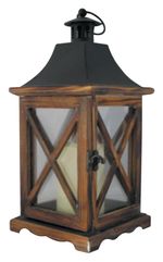 Lampáš MagicHome LW8834, 16x16x35 cm, LED, 3xAAA, drevo