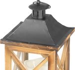 Lantern MagicHome LW8834, 16x16x35 cm, LED, 3xAAA, wood