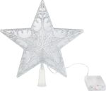 Christmas Star MagicHome, plastic, timer, 10x warm white LED, 25 cm, 2xAA
