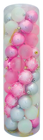 Decorations Xmas N4 6050, 50 pcs, M08 pink