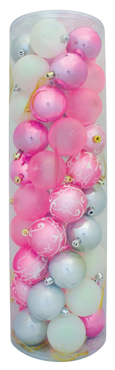 Decorations Xmas N4 6050, 50 pcs, M08 pink