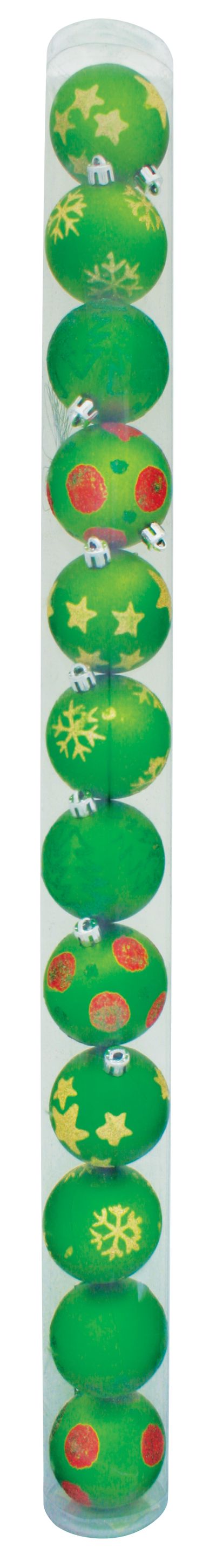 Decorations Xmas N4B 6012, 12pcs, M576C lime