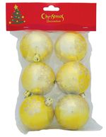 Decorations Xmas N2 6006TS, 6 pcs, M01 gold