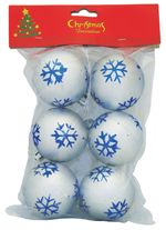 Decorations Xmas N2 6006BS, 6 pcs, M02 silver