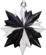 Decoration MagicHome Christmas, 6 pcs, black - silver, 8x9.5 cm