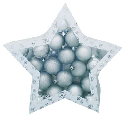 Decorations Xmas N12 6038 ABS-S, 38 pcs, M02 silver