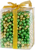 Decoration MagicHome Christmas, garland - balls, gold/green. 9 m