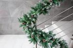 Decoration MagicHome Christmas, garland - balls, gold/green. 9 m