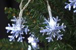 String lights MagicHome SnowFlake, 10 cool white LED, steady light, 2xAA, IP20, indoor, lighting, L-