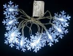 String lights MagicHome SnowFlake, 10 cool white LED, steady light, 2xAA, IP20, indoor, lighting, L-
