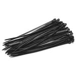Kábelkötegelő Strend Pro CT66BL, 120x2,5 mm, 50 db, fekete, nylon, rögzítő