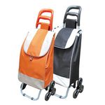 Shopping cart Alfred, black, PE/PVC, EVA, 30 kg, 44x30x96 cm