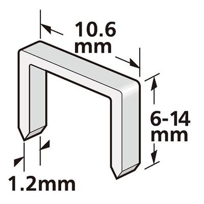 Staples Strend Pro Premium J906, 6 mm, for stapler, 1.2x10.6 mm, pack of 1000 pcs