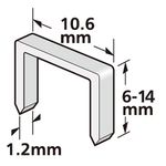 Kapcsok Strend Pro Premium J912, 12 mm, tűzőgéphez, 1.2x10.6 mm, 1000 db-os csomag