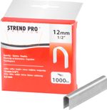 Kapcsok Strend Pro Premium 1612, 12 mm, tűzőgéphez, U típusú, 1000 db-os csomag