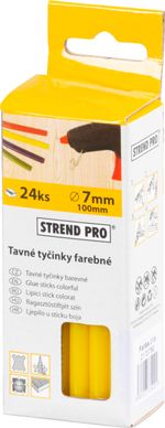 Glue Stick Strend Pro GS-201D, 100x07 mm, yellow, pack of 24 pcs, hot melt, adhesive, for glue gun