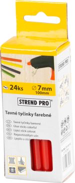 Ragasztórúd Strend Pro GS-201C, 100x07 mm, piros, 24 db-os csomag, olvadó, ragasztó, ragasztópisztol