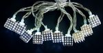 Christmas Light MagicHome Metal Cube, silver, 2xAA, interior