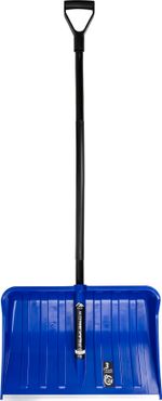 Odhrňovač ALPINUS ERGOMETAL, 550x385/1460 mm, na sneh, modrý, s kovovou násadou, kov. lišta, mix farieb, ZMONTOVANÝ