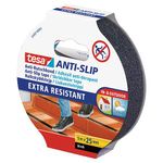 Tape tesa® Anti-slip, anti-slip for stairs, adhesive, black, 25 mm, L-5 m