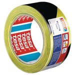 Szalag tesa® PRO Marking, ragasztó, figyelmeztető, sárga-fekete, 50 mm, Hossz: 33 m